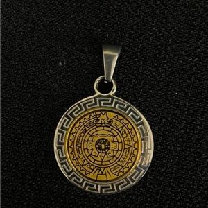 Vintage FINI Dream Jewelry  Mexican Mayan Calendar Pendant